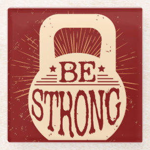 Dessous-de-verre En Verre Soyez fort