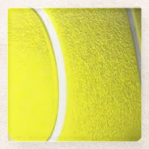 Dessous-de-verre En Verre Sports de balle de tennis simple
