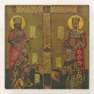 Dessous-de-verre En Verre St Constantine et Ste.Hélène