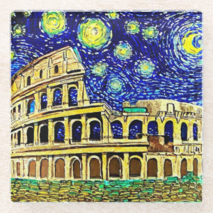 Dessous-de-verre En Verre Starry Night Rome Italie