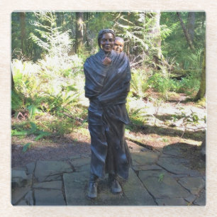 Dessous-de-verre En Verre Statue Sacagawea, Fort Clatsop, Astoria, Oregon