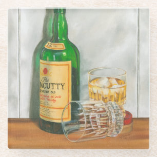 Dessous-de-verre En Verre Still Life with Scotch par Jennifer Goldberger