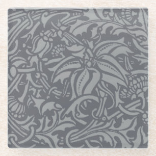 Dessous-de-verre En Verre Style Scottish Thistle Knot William Morris