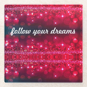 Dessous-de-verre En Verre Suivez votre Dessous de verre de boisson Dreams Ch