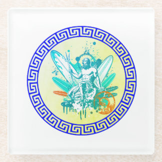 Dessous-de-verre En Verre Surf Poseidon