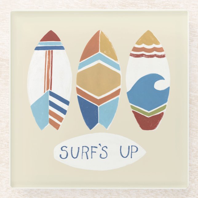 Dessous-de-verre En Verre Surf  ! Surf (Devant)
