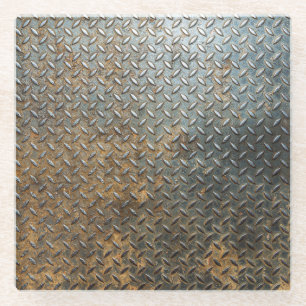 Dessous-de-verre En Verre Surface métallique, arrière - plan de texture réfl