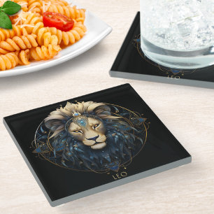 Dessous-de-verre En Verre Symbole zodiaque du lion céleste Nom du signe sola