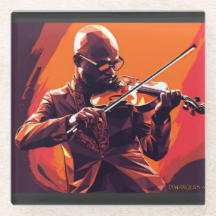 DESSOUS-DE-VERRE EN VERRE SYMPHONIE DE FUNK #1