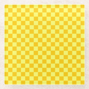 Dessous-de-verre En Verre Tableau de bord classique de la combinaison jaune