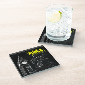 Dessous-de-verre En Verre Tapis de souris rouleau de film KONGA des années 1