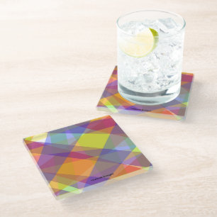 Dessous-de-verre En Verre Tapis de verre géométrique léger