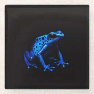 Dessous-de-verre En Verre Tapis de verre noir 4 Luxe, Grenouille électrique 