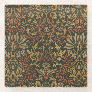 Dessous-de-verre En Verre Tapisserie du jardin de fleurs William Morris