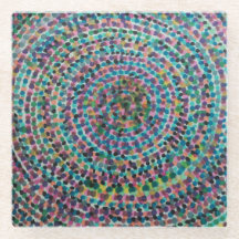 Tapisserie en verre à spirales de confettis