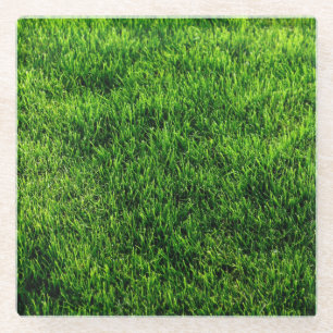 Dessous-de-verre En Verre Texture d'herbe verte d'un terrain de football