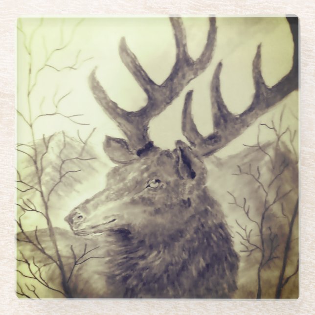 Dessous-de-verre En Verre The Bull Elk (Devant)
