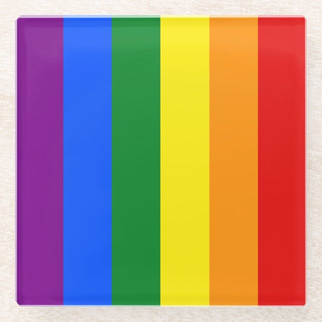 Dessous-de-verre En Verre The Colors of the rainbow (Devant)