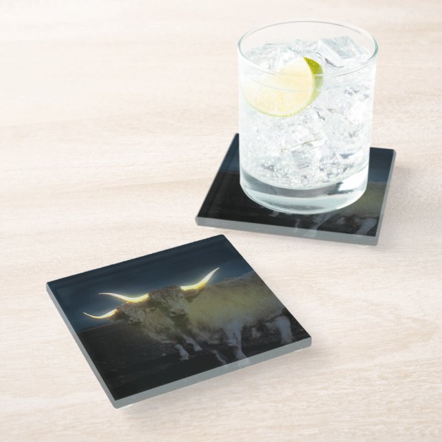 Dessous-de-verre En Verre The Dark Glass Coaster (Incliné)