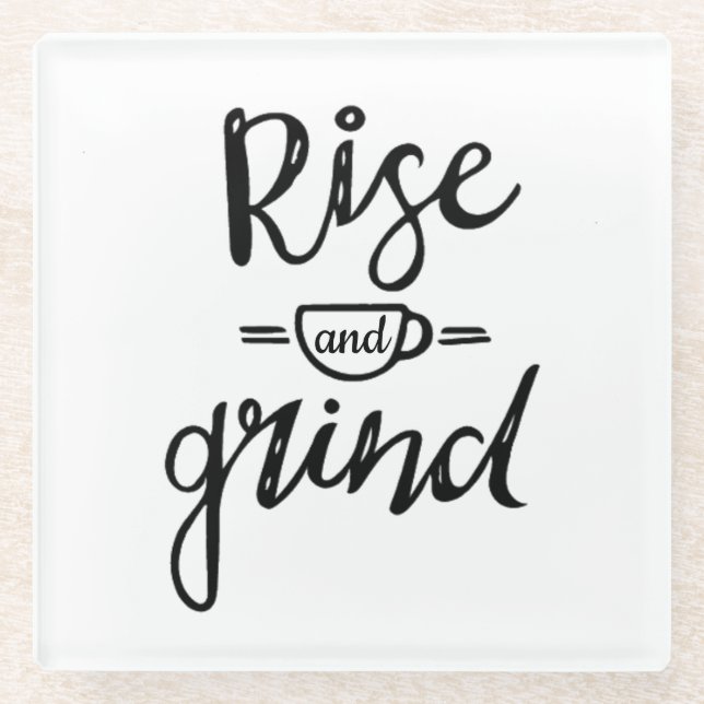 Dessous-de-verre En Verre Thème café (Devant)