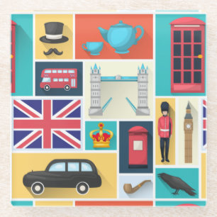 Dessous-de-verre En Verre Thème Londres