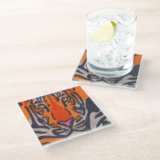 Dessous-de-verre En Verre Tigre (simple) - Dessous de verre en verre