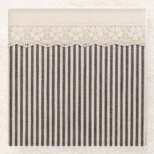 Dessous-de-verre En Verre Tissu dentelle texture textile, motif de fond.