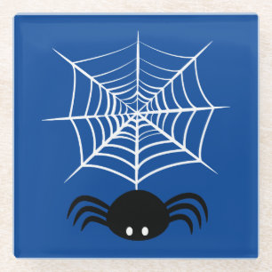 Dessous-de-verre En Verre Toile d'araignée Halloween 