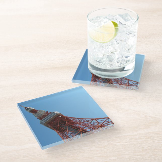 Dessous-de-verre En Verre Tokyo Tower 東 京 タ ワ (Incliné)