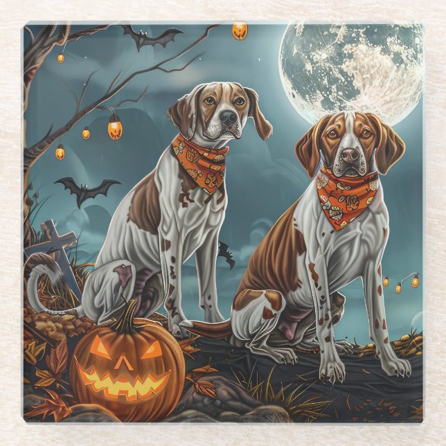 Dessous-de-verre En Verre Treking Walker Halloween Éffrayant (Devant)