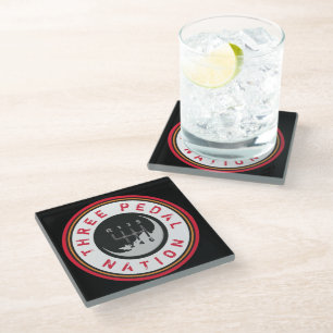 DESSOUS-DE-VERRE EN VERRE TROIS PEDAL
