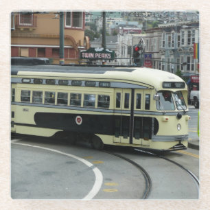 Dessous-de-verre En Verre Trolley de San Francisco