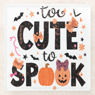 Dessous-de-verre En Verre Trop Mignonne Pour Parler Typographie Style Hallow