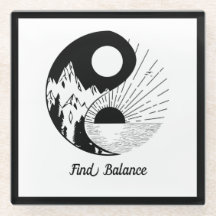 Trouver l'équilibre Zen Yin Yang Noir Blanc