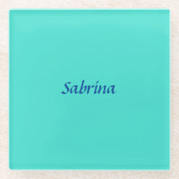 Turquoise Bleu Professionnel Moderne Nom élégant