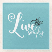 Typographie "Live Simple" Citation simple