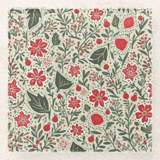 Dessous-de-verre En Verre un dessous de verre en forme de fleur et de feuill