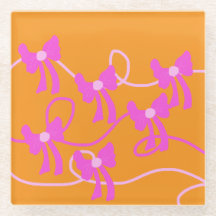 Vaches dessinées à la main Aimants rose jaune