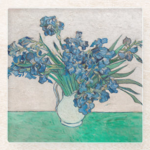 Dessous-de-verre En Verre Van Gogh Iris Vase Peinture Impressionnisme