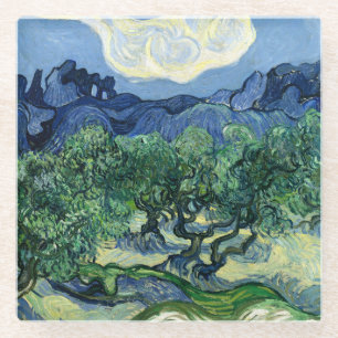 Dessous-de-verre En Verre Van Gogh La peinture paysagère des oliviers