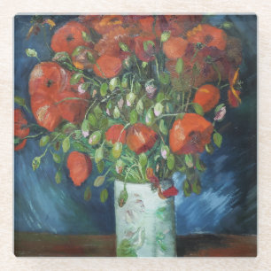 Dessous-de-verre En Verre Vase avec des pépites rouges Vincent van Gogh Carr