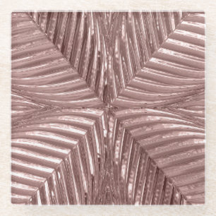 Dessous-de-verre En Verre Verre rose or rose Art déco métal élégant 20 ans