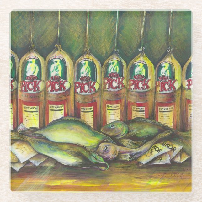 Dessous-de-verre En Verre Viande douce (Devant)