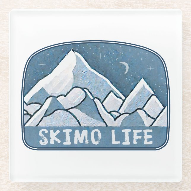 Dessous-de-verre En Verre Vie Skimo (Devant)