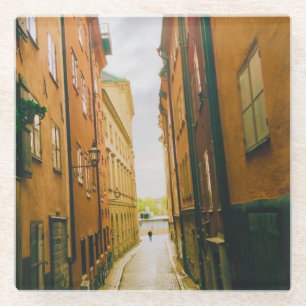 Dessous-de-verre En Verre Vieille ville historique, Gamla Stan, Stockholm, S