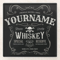 Vieux Étiquette Whiskey Personnalisé Vintage Liquo