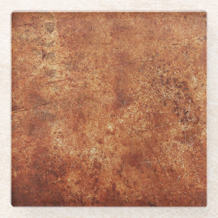 Dessous-de-verre En Verre Vieux Grunge Texture métallique rustique