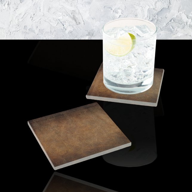 Dessous-de-verre En Verre Vieux Monde Faux Leather (Créateur téléchargé)
