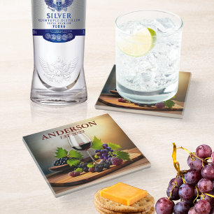 Dessous-de-verre En Verre Vin vintage aux fruits