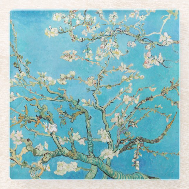 Dessous-de-verre En Verre Vincent van Gogh - Fleur d'amandes (Devant)